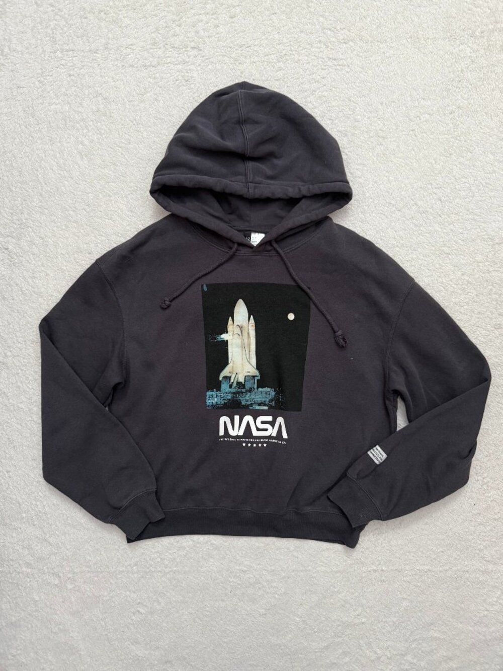 H&M NASA Retro Logo Space Shuttle Rocket Boy Girl Hoodie